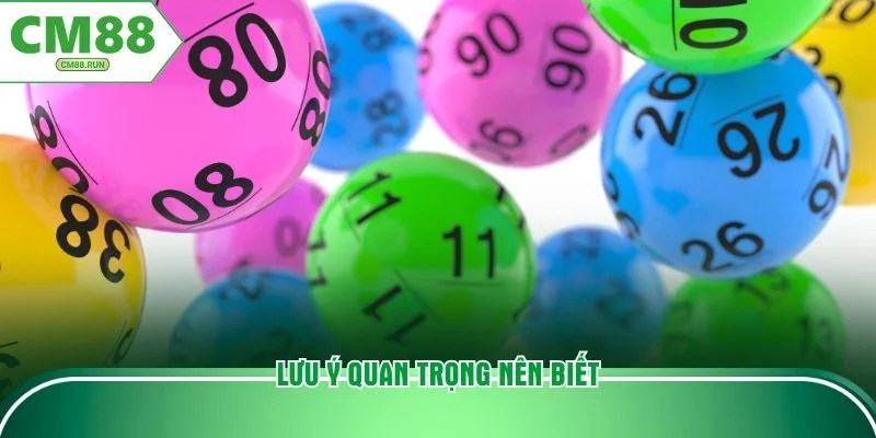 Lưu ý quan trọng nên biết